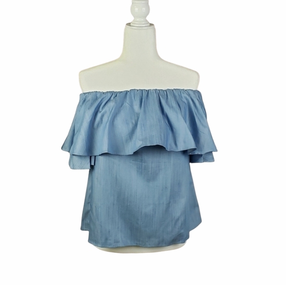 Sugarlips Tops - 💋Sugar+Lips Kaia Off The Shoulder Chambray Top